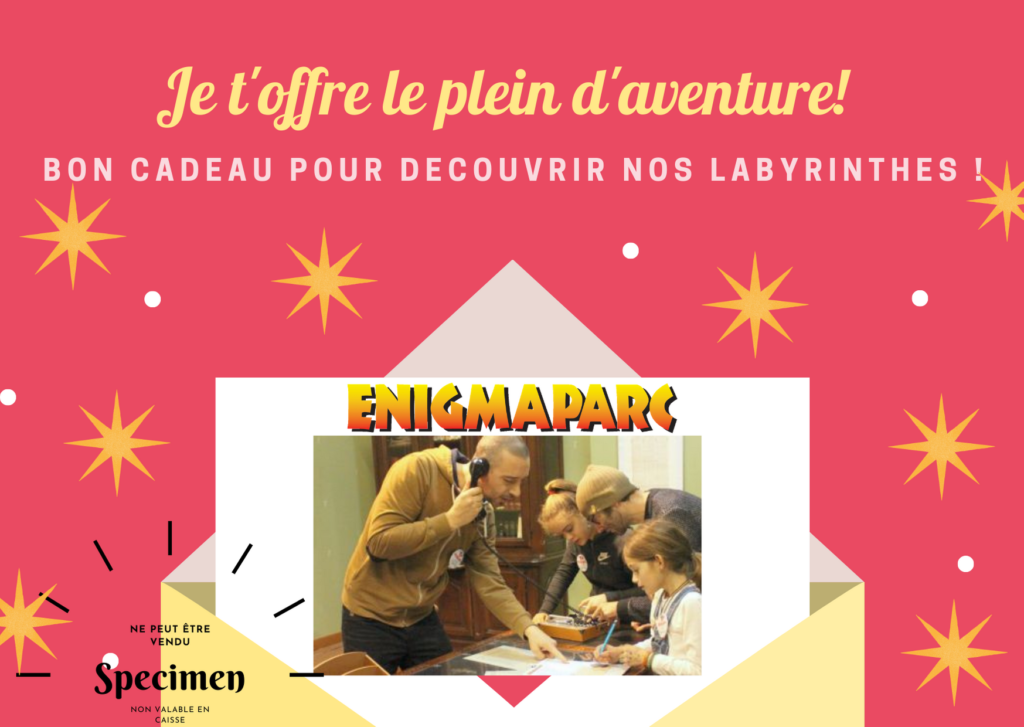 Enveloppe Cadeau Aventure Supplémentaire - Enigmaparc, parc de loisirs  couvert, Rennes 35